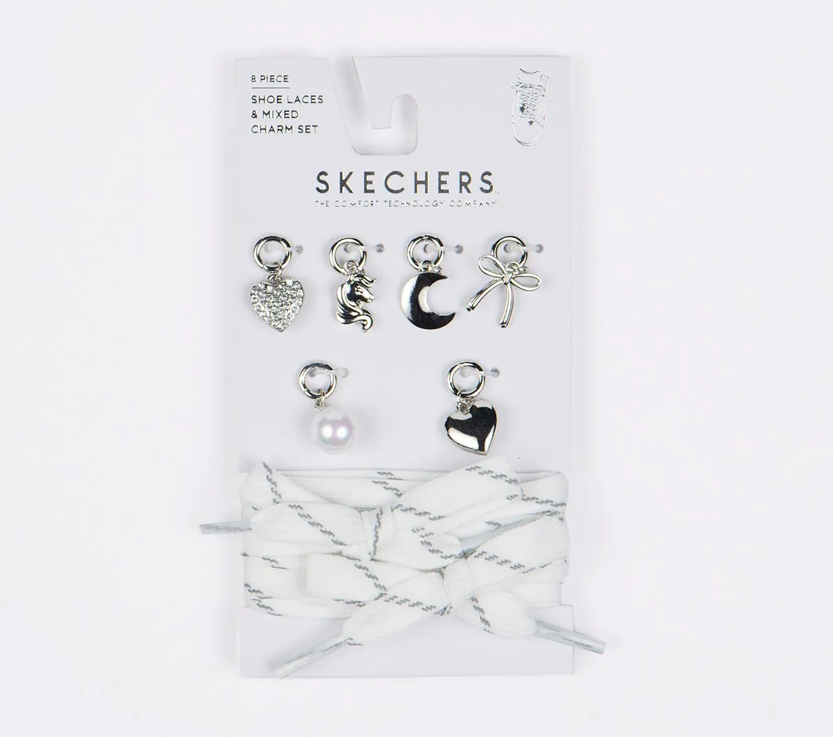 Skechers Shoelaces With Charm Set – Foil Hearts