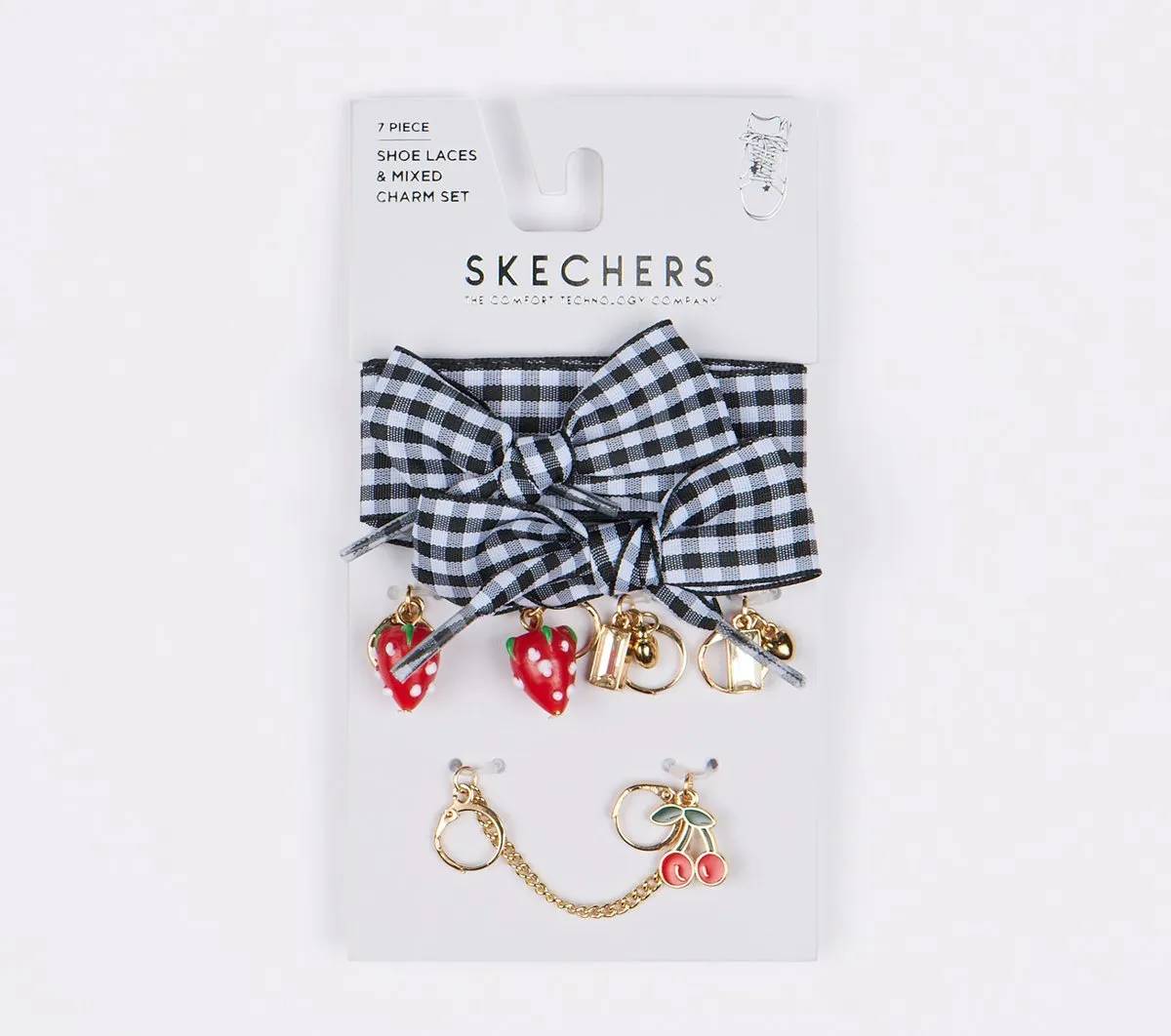 Skechers Shoelaces With Charm Set - Gingham Skechers Shoelaces With Charm Set – Gingham
