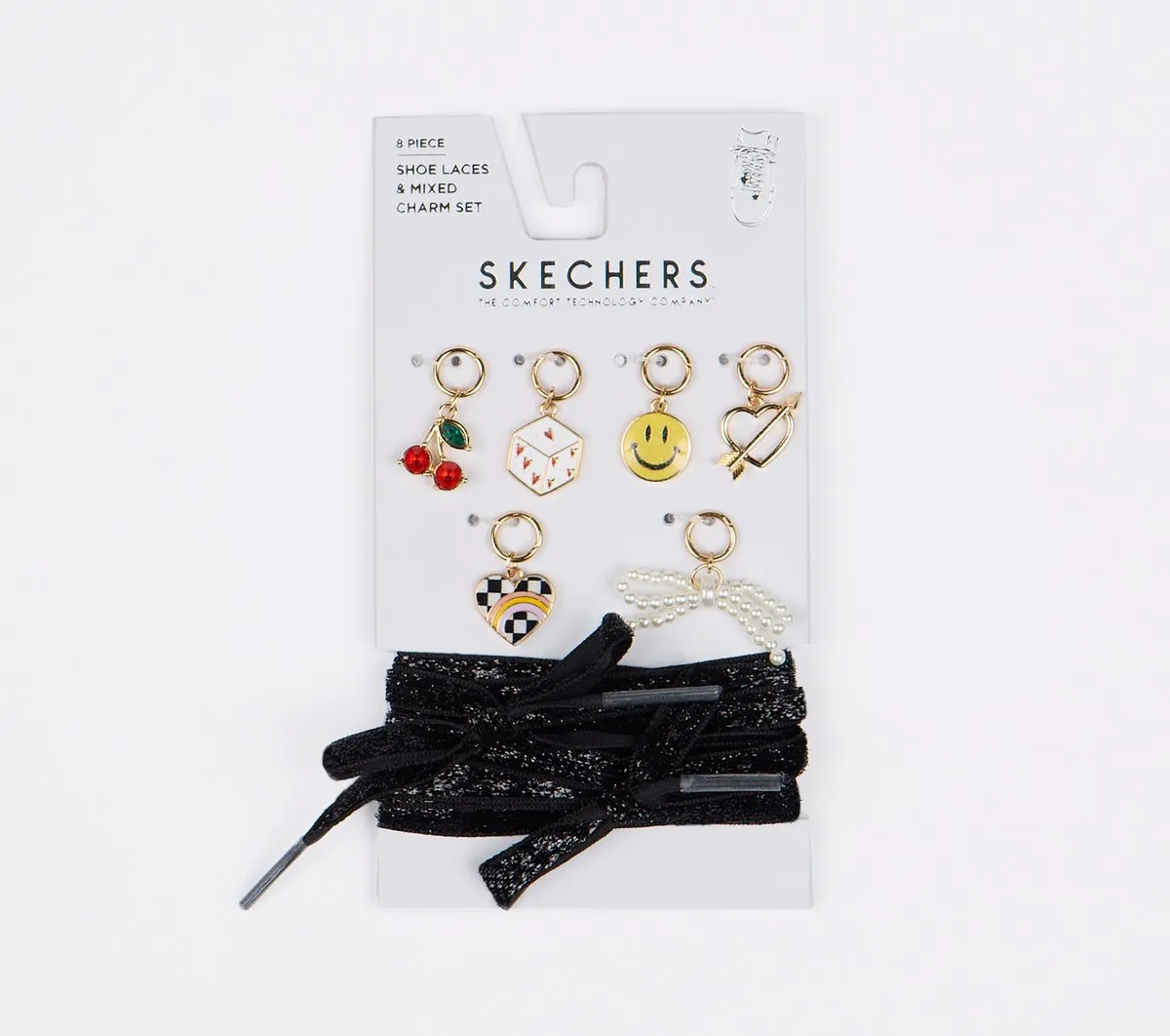 Skechers Shoelaces With Charm Set - Glitter Skechers Shoelaces With Charm Set – Glitter