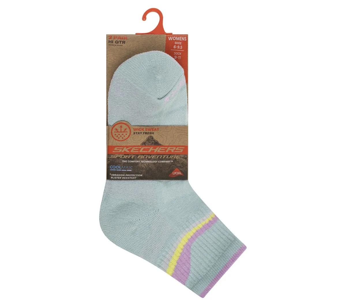 Skechers 2 Pack Women's Trail Quarter Socks