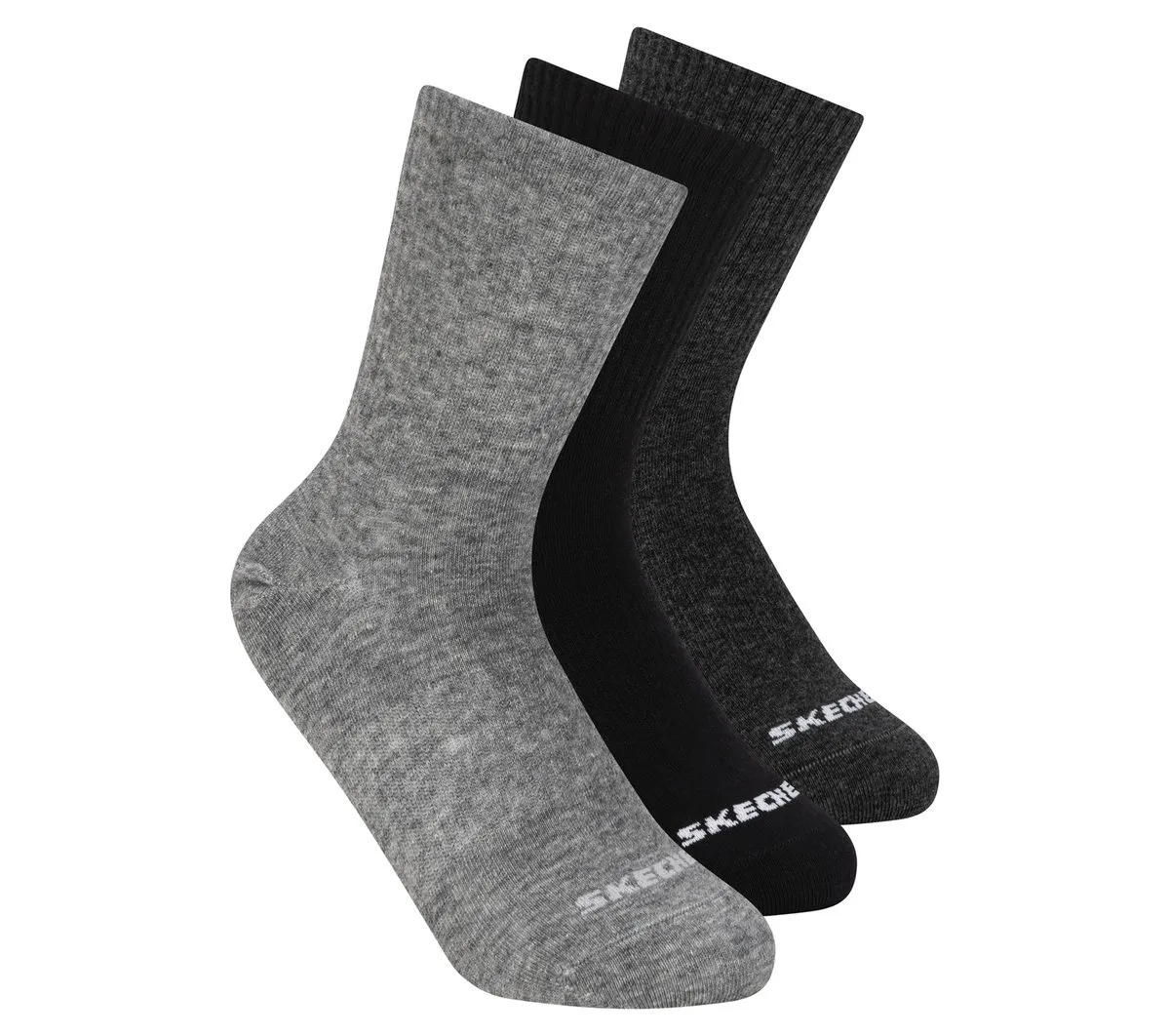 Skechers 3 Pack Boys' Crew Cotton Socks