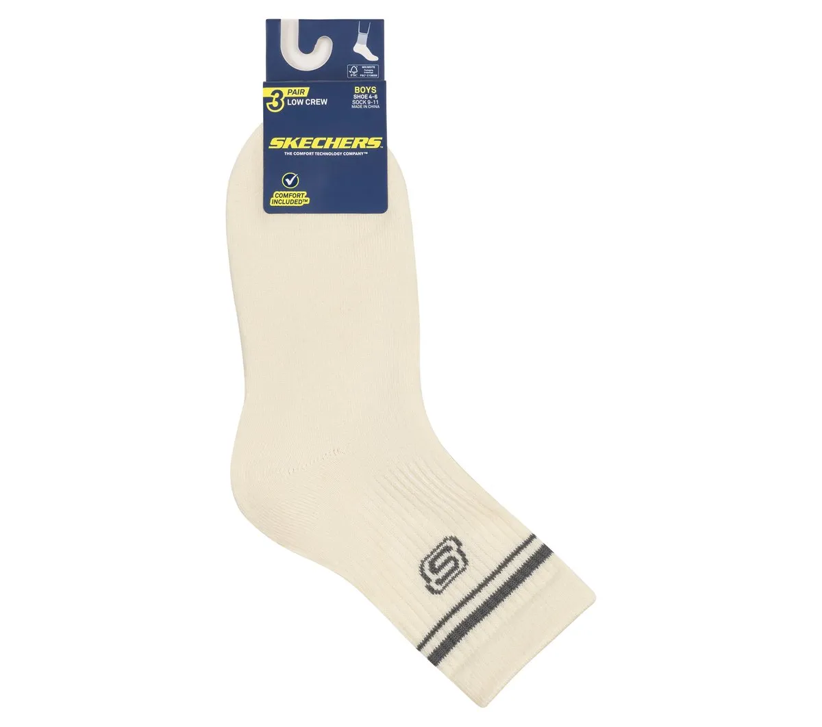 Skechers 3 Pack Boys' Low Crew Socks