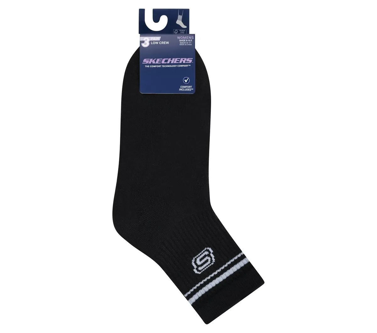 Skechers 3 Pack Women's Low Crew Varsity Socks