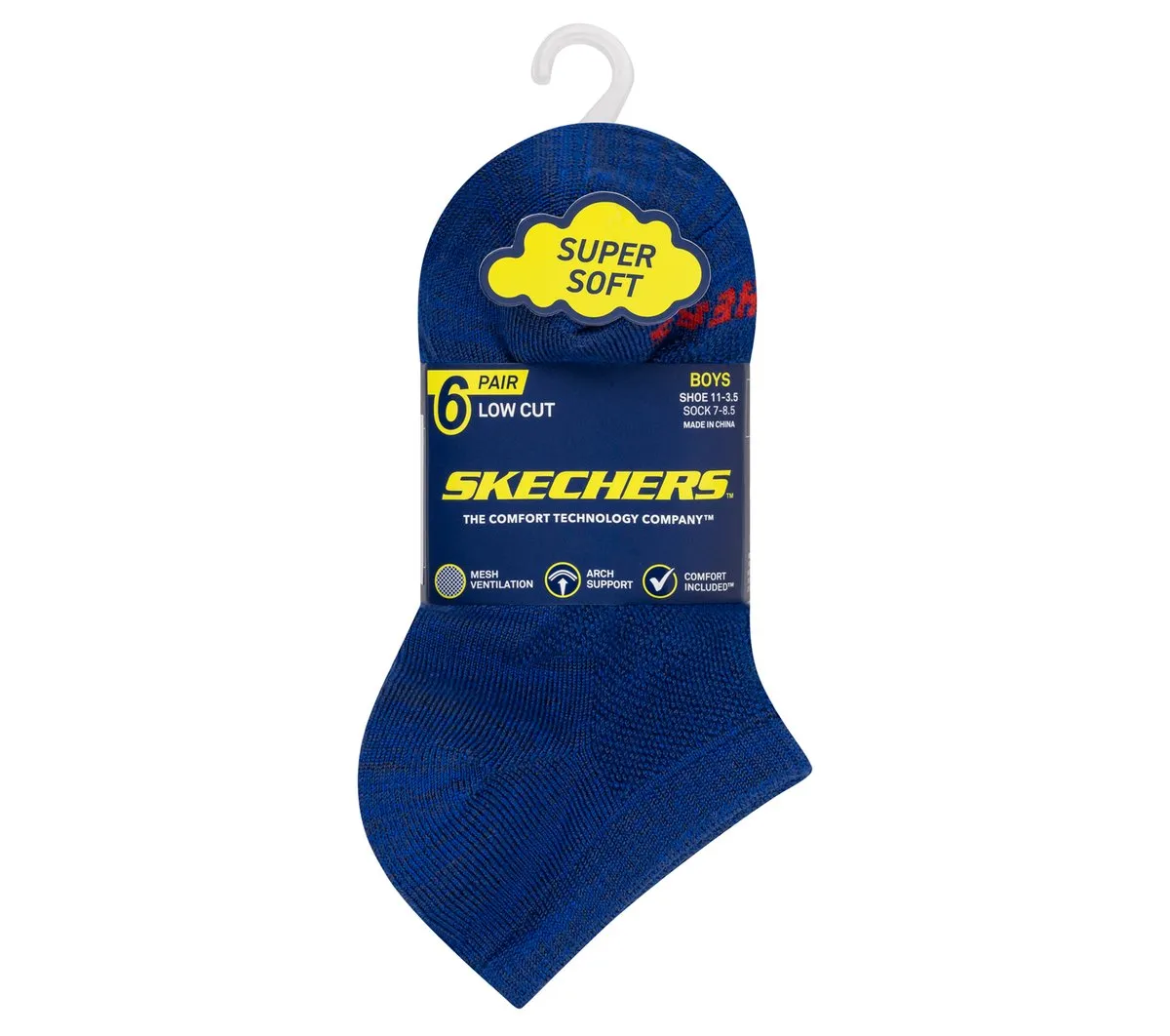 Skechers 6 Pack Low Cut Non Terry Socks