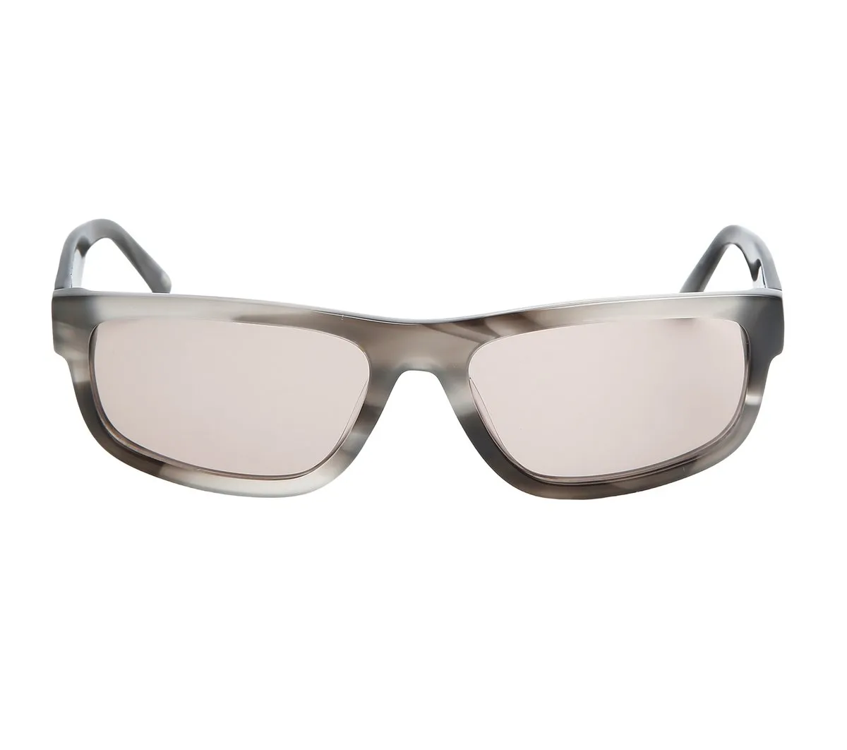 Skechers Elevated Rectangle Shiny Horn Sunglasses