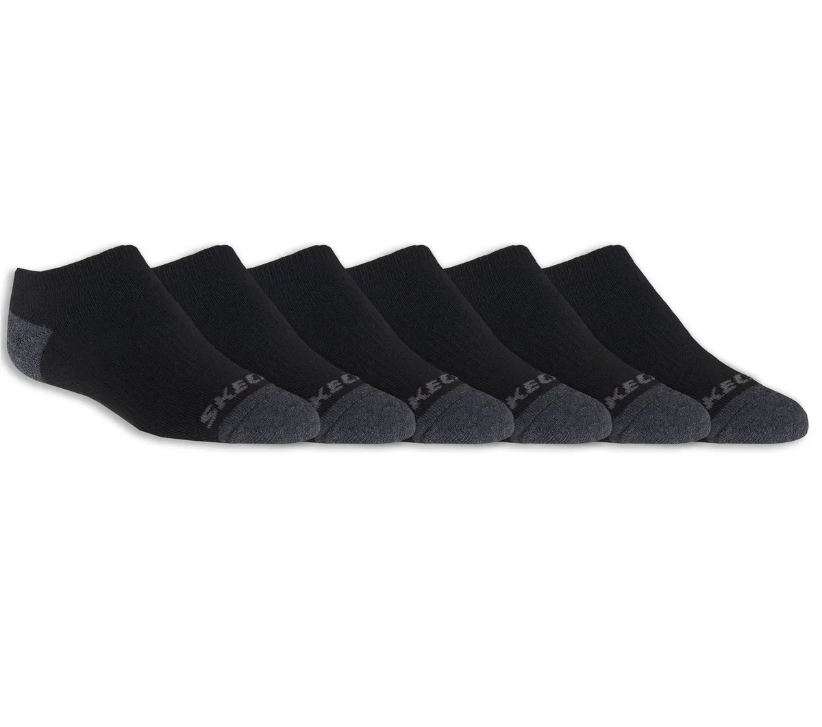 Skechers 6 Pack Boys' No Show Socks