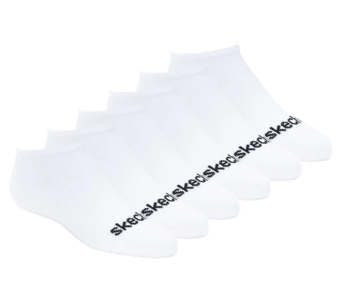 Skechers 6 Pack No Show Cotton Socks