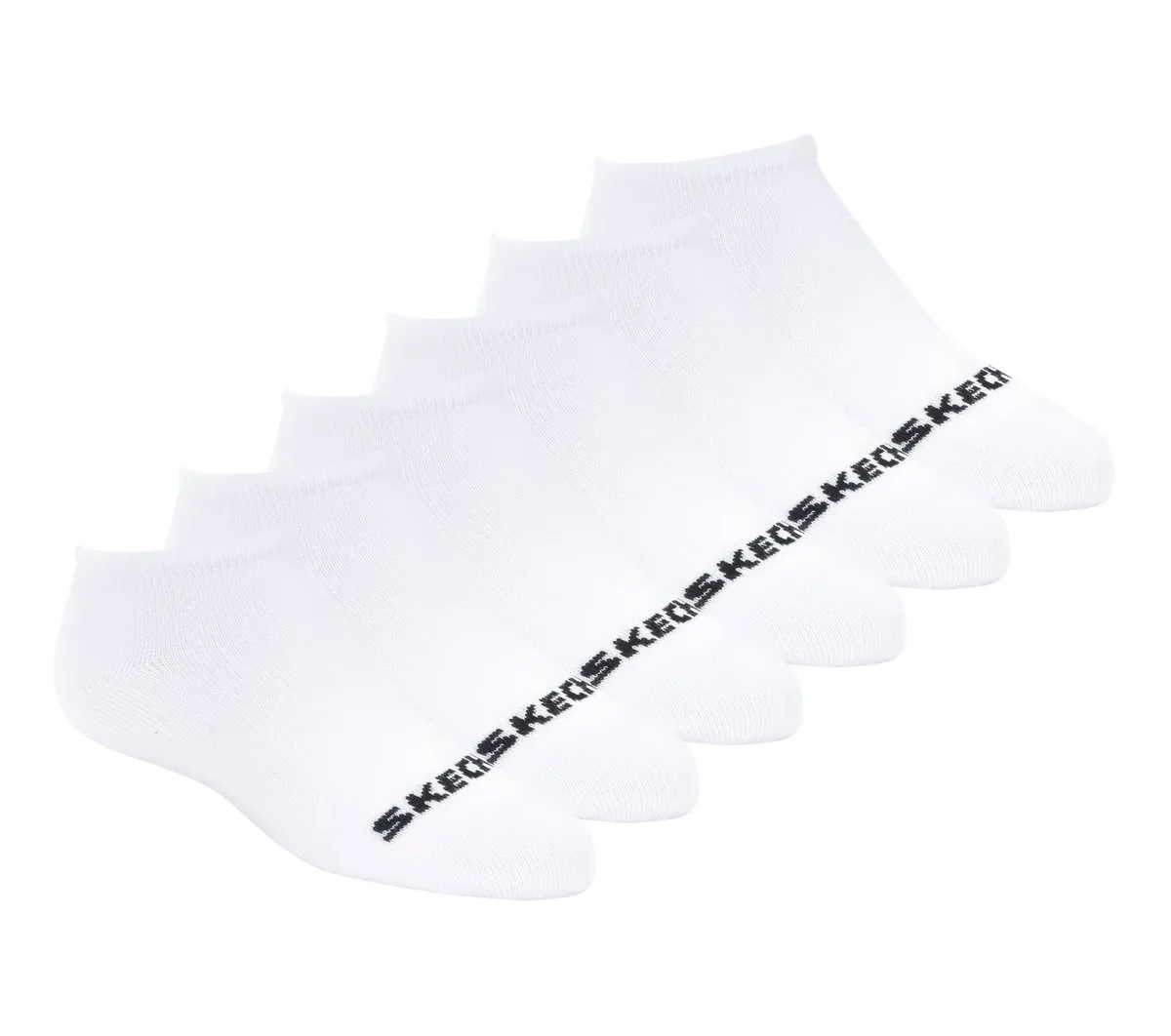 Skechers Cotton No-Show Socks – 6 Pack