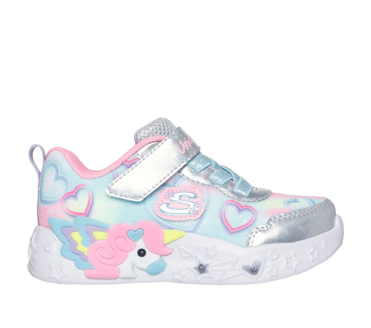 Skechers S-Lights: Unicorn Charmer - Lil Heart Sparkles Skechers S-Lights: Unicorn Charmer – Lil Heart Sparkles