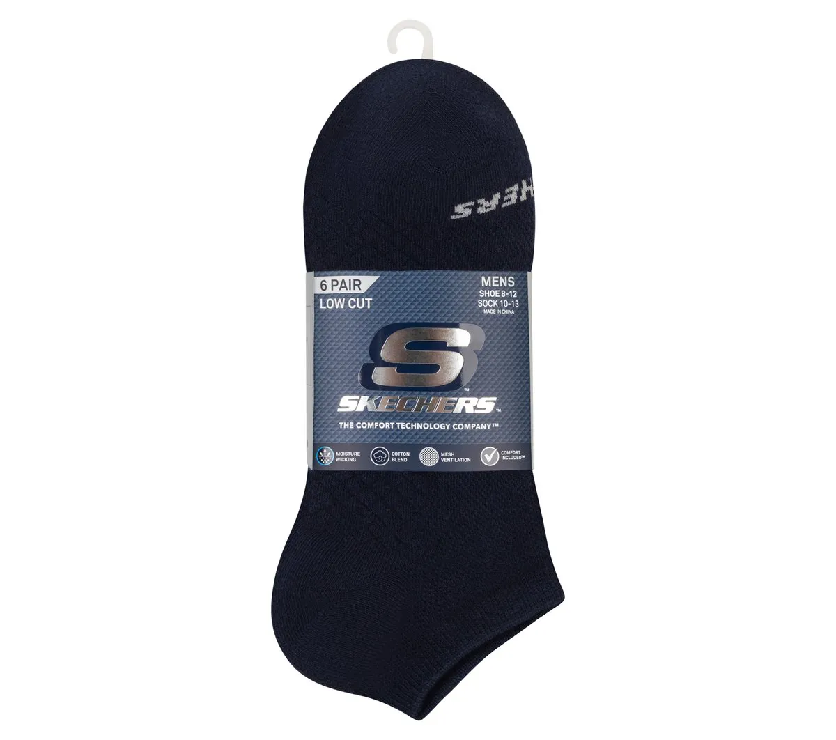 Skechers 6 Pack Men's Low Cut Texture Knit Socks