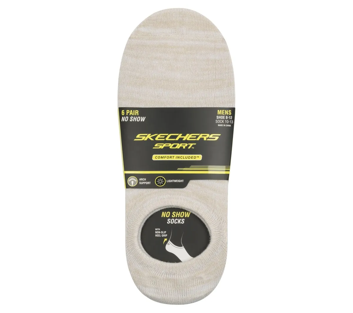 Skechers 6 Pack Men's Sneaker Liner Socks