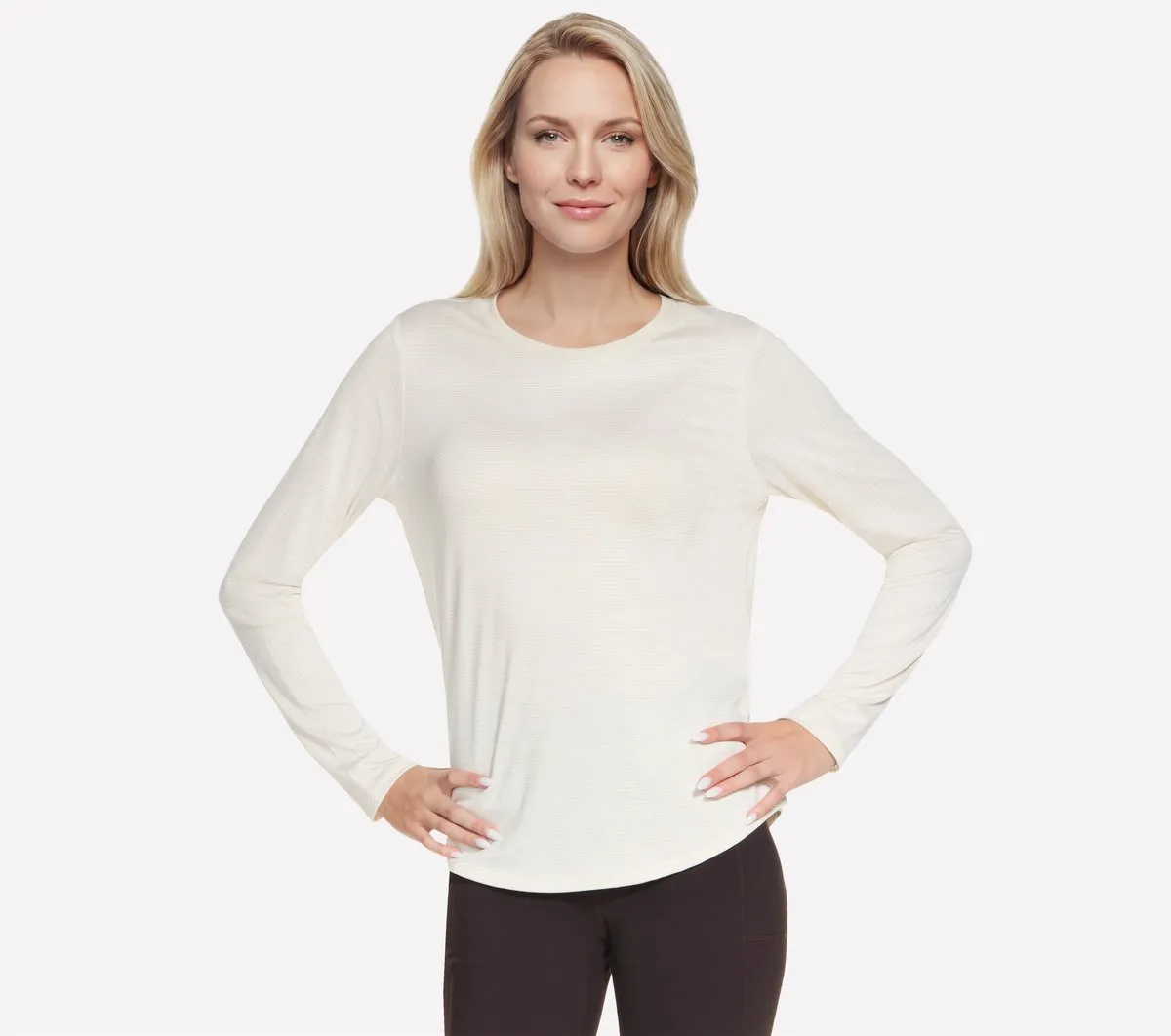 Skechers GO DRI Swift Stripe Long Sleeve Crew