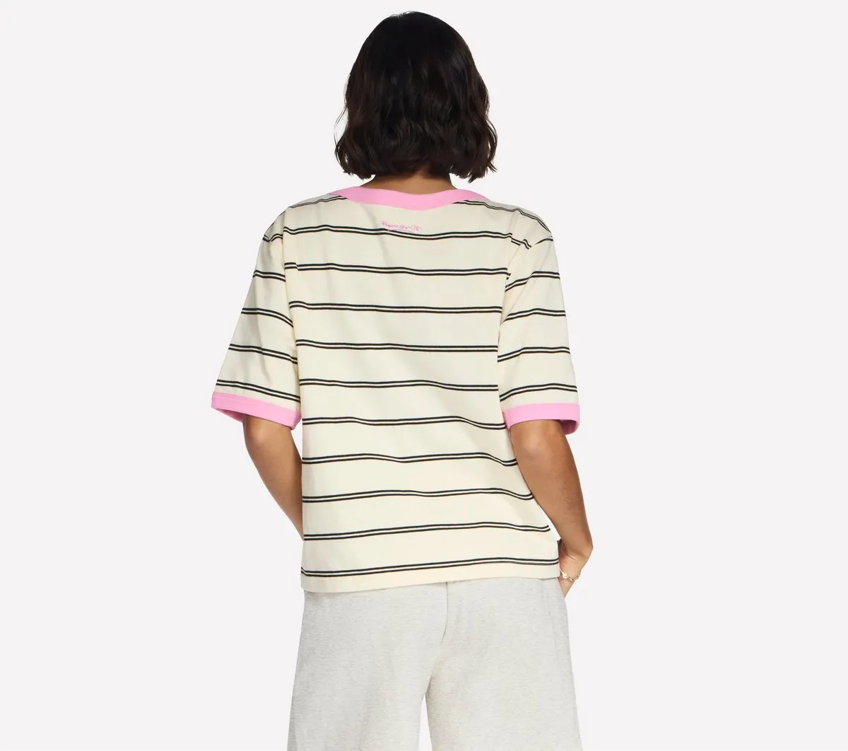 Skechers Britto: Hearts Striped Ringer Tee