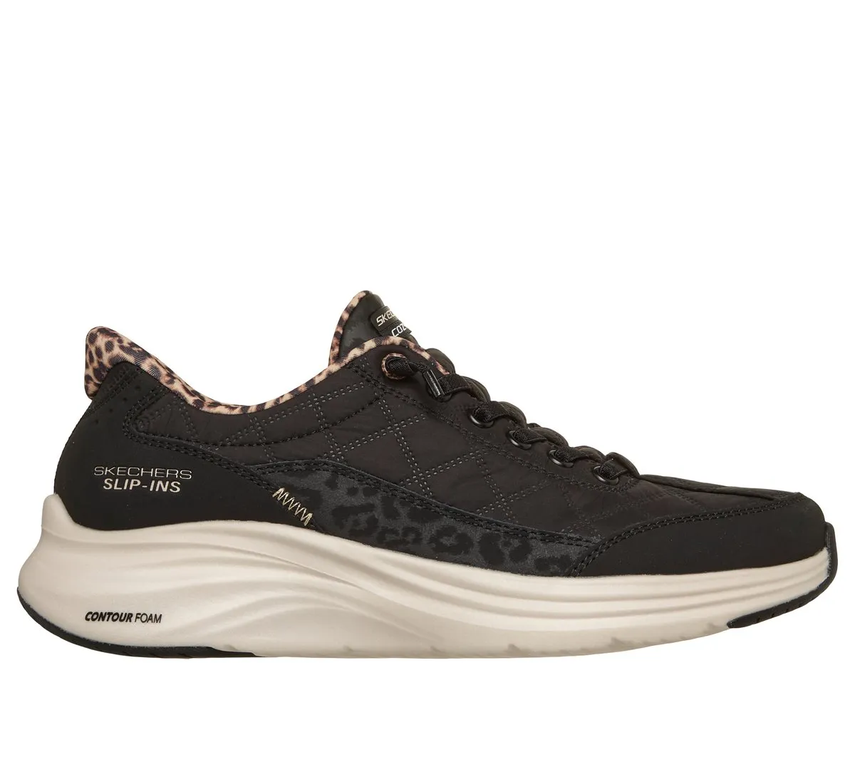 Skechers Slip-ins: Contour Foam – Cozy Fit Leopard Dream