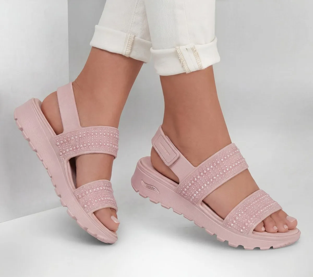 Skechers Foamies: Arch Fit Footsteps – Pearl