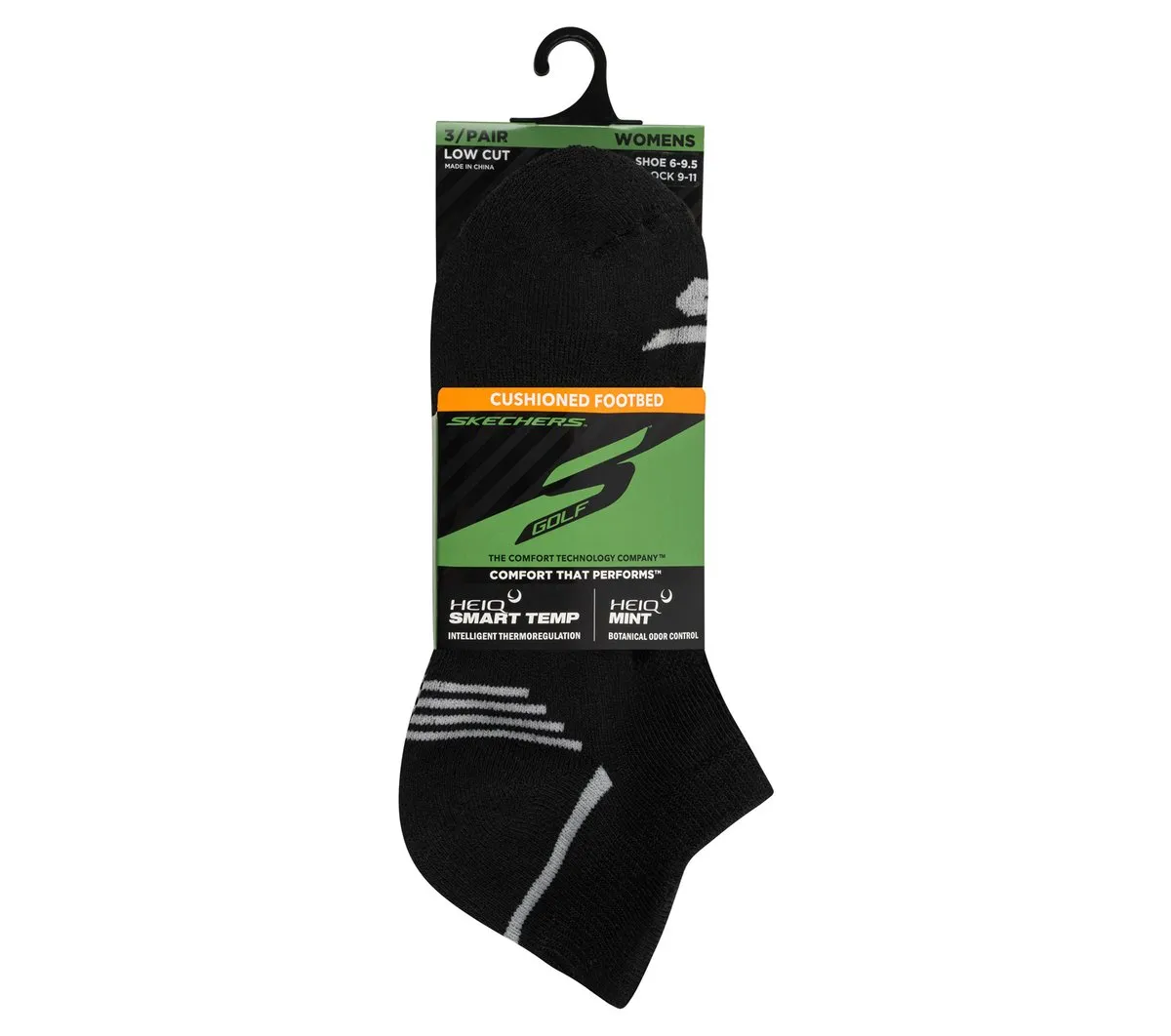 Skechers 3 Pack Women's Performance Low Cut Golf Socks